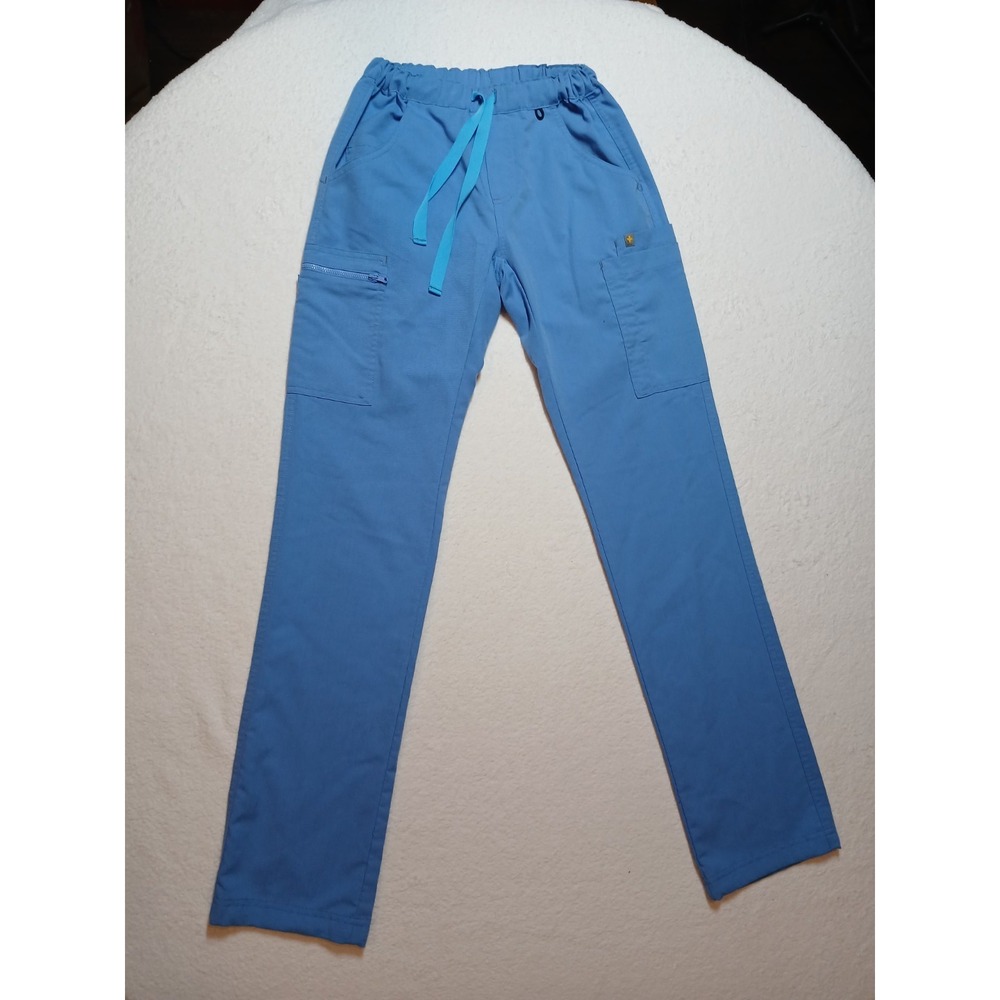 FIGS Yola Skinny Scrub Pants Women XXS Tall Ceil Blue Medical Nursing XXS/T